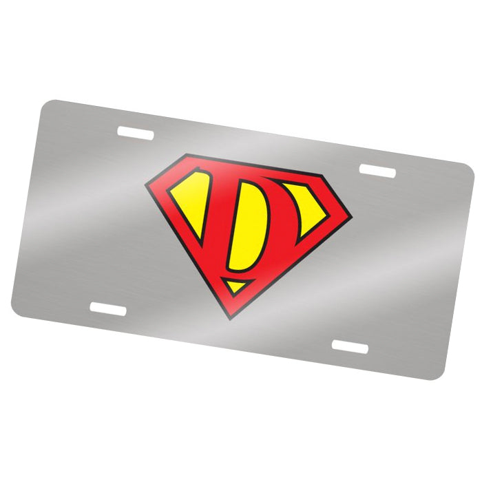 Full Color License Plates - Brushed Aluminum Face